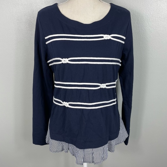 crown & ivy Tops - Crown & Ivy || Nautical Knot Long Sleeve Blouse